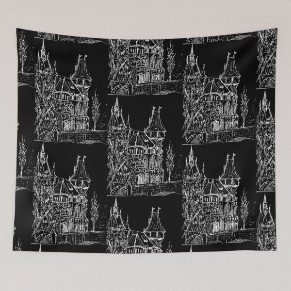 Item preview, Budapest, Vajdahunyad Castle Illustration - White Version designed and sold by Lucie Jamais.