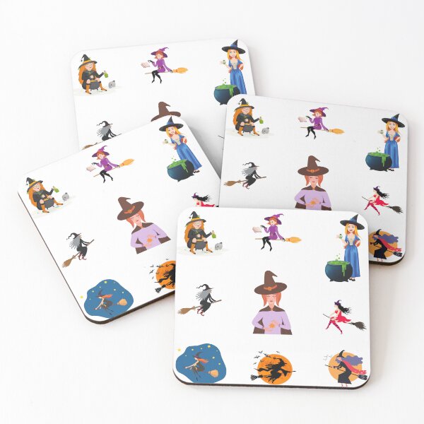 Item preview, Pack of illustrations of beautiful little witches designed and sold by huape.