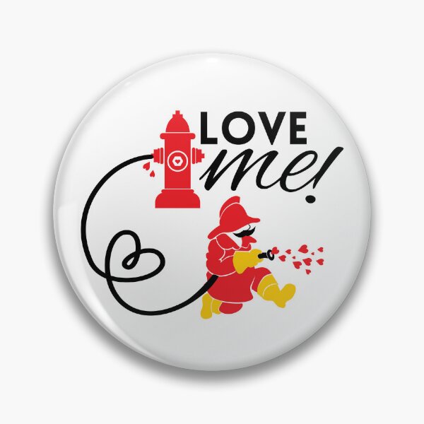 Item preview, The enamored firefighter waters love. designed and sold by EmilyNewMoon.