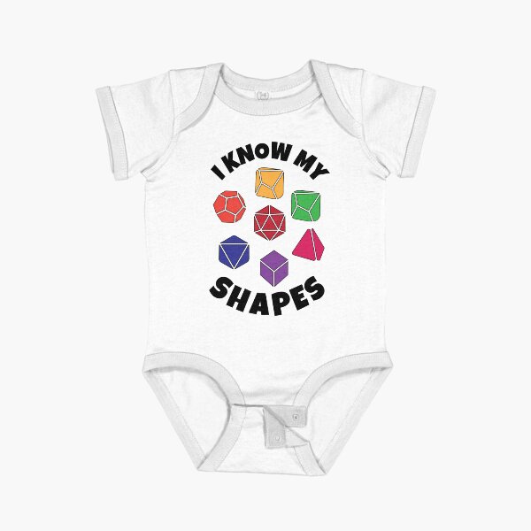 Item preview, D&D Kids or Baby I Know My Shapes with Polyhedral Dice designed and sold by sunburstrpg.