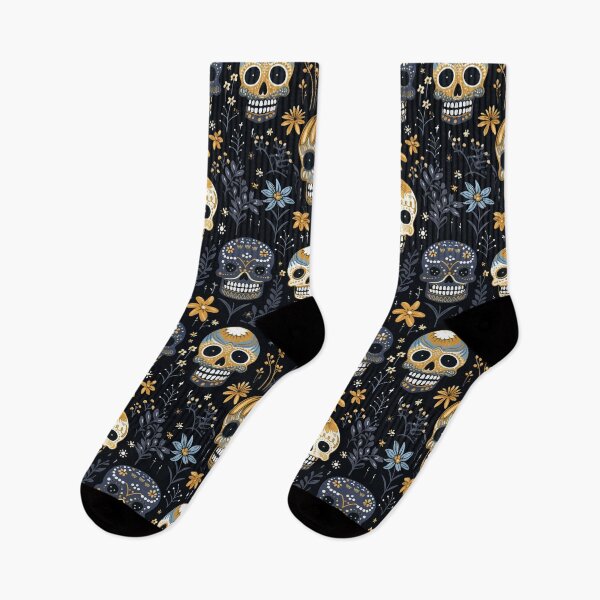 Item preview, Decorated Halloween Skulls Pattern designed and sold by Blue-Banana.
