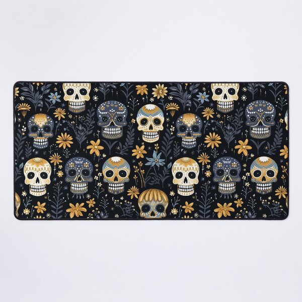 Item preview, Decorated Halloween Skulls Pattern designed and sold by Blue-Banana.