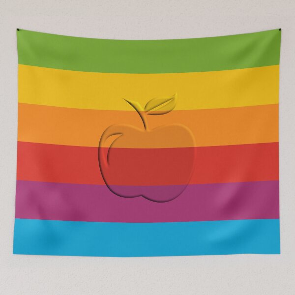 Item preview, Apple Retro Rainbow designed and sold by tiefenunscharf.