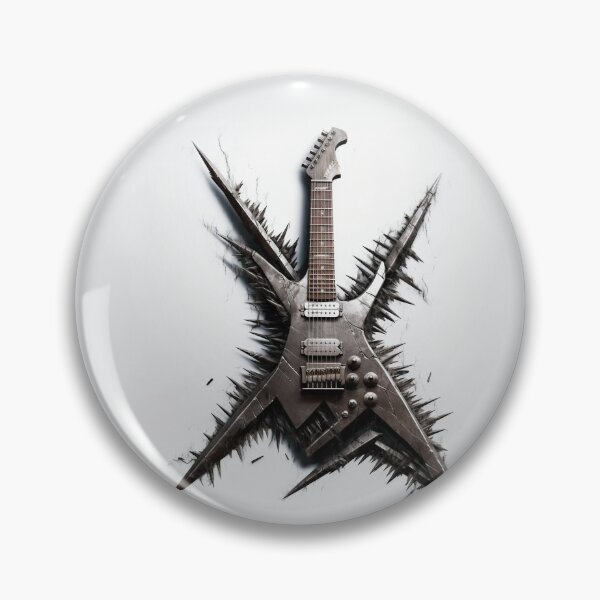 Item preview, a metal guitar with spikes on it designed and sold by Mickeymouse2023.