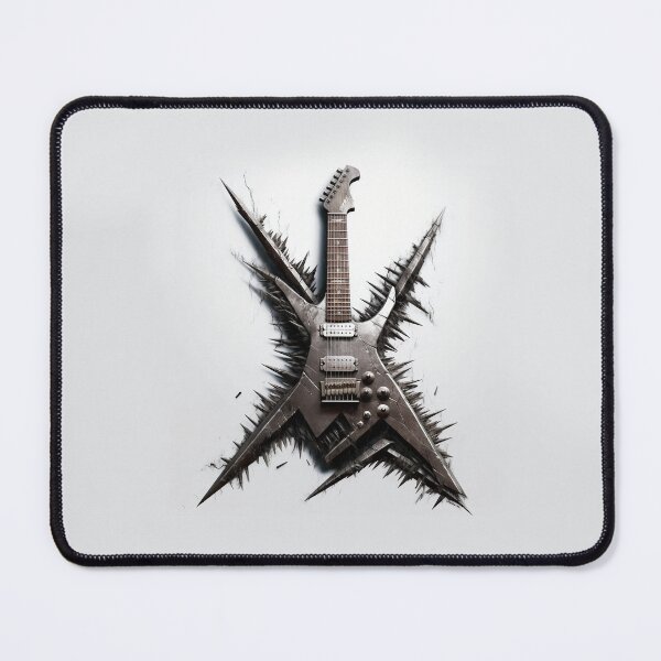 Item preview, a metal guitar with spikes on it designed and sold by Mickeymouse2023.