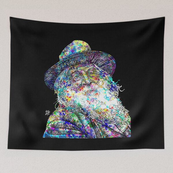 Item preview, WALT WHITMAN ink and watercolor portrait designed and sold by lautir.