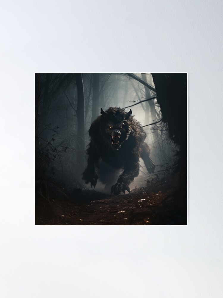 Werewolf Night Poster, Canvas Wall Art Posters