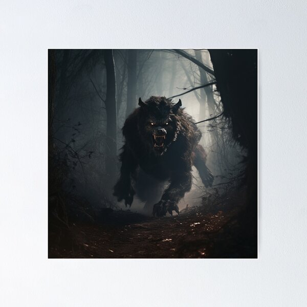Item preview, The menacing Werewolf stalks its prey in a dark and foggy forest designed and sold by yourfavdraw.