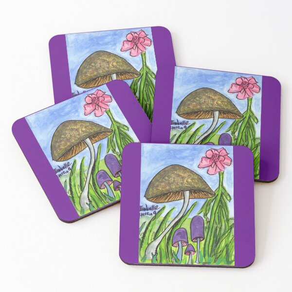 Item preview, Field Mushrooms and Zinnia, Summer designed and sold by Isabelle Herring.