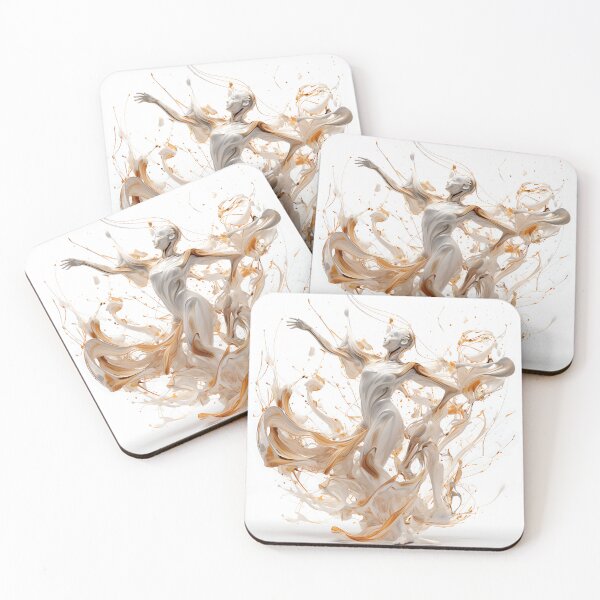 Item preview, Abstract Intricate Art Female Dancer White And Gold designed and sold by PioneerX1.