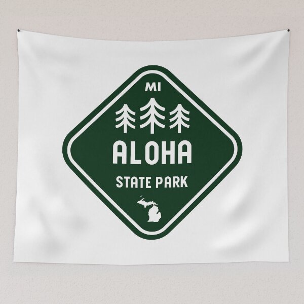 Item preview, Aloha State Park Michigan Rhombus designed and sold by bivenart.