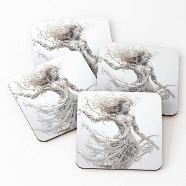 Item preview, Abstract Intricate White Digital Art Dancer designed and sold by PioneerX1.