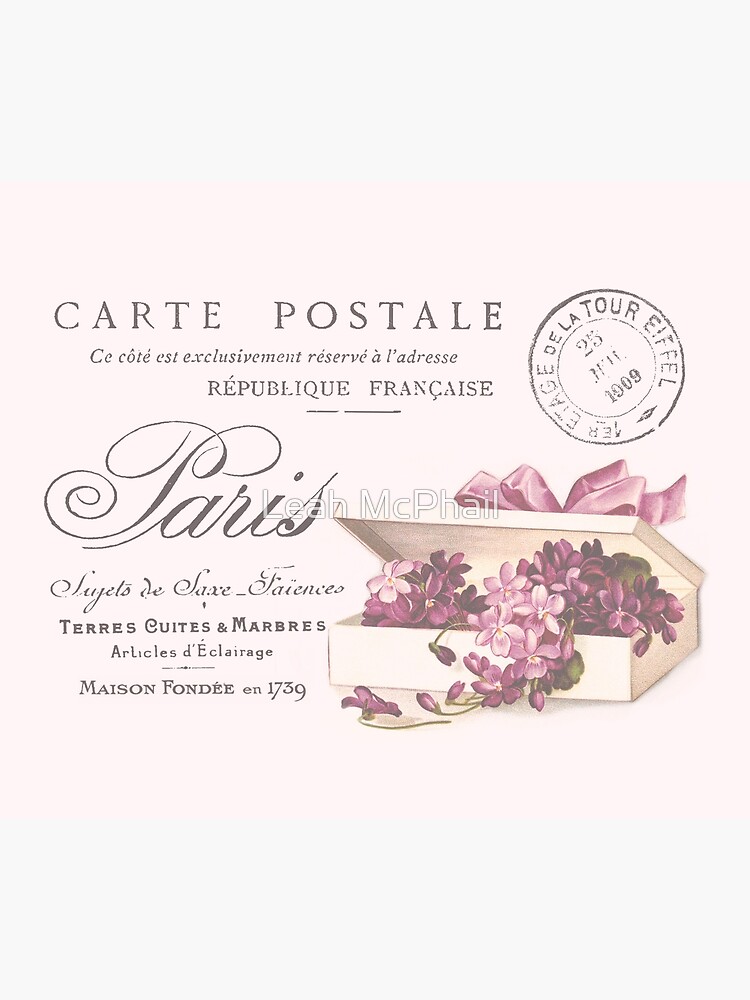 Romantic French Victorian Postcard by LeahMcPhail