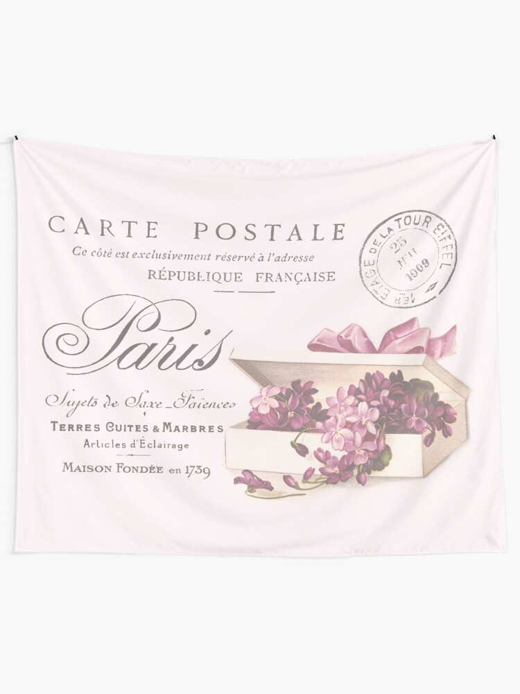 Alternate view of Romantic French Victorian Postcard Tapestry