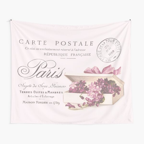 Romantic French Victorian Postcard Tapestry
