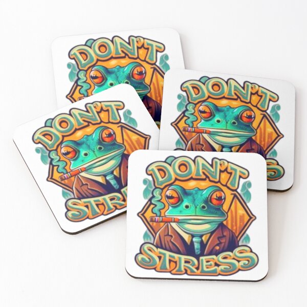 Item preview, Don't Stress Cool Frog designed and sold by HanaiPrint.