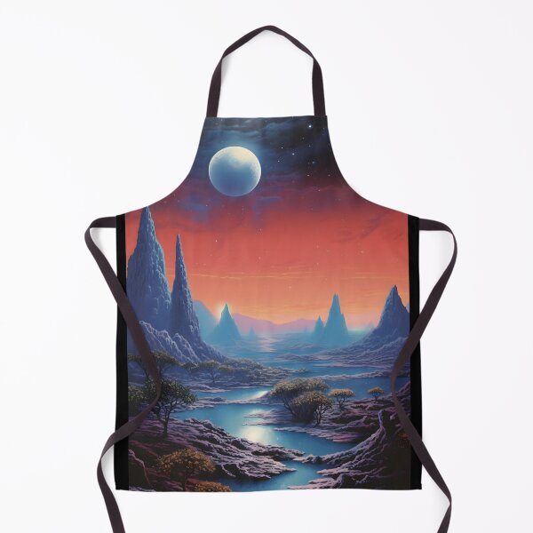 Item preview, Extraterrestrial Landscape on a Fantasy Planet and Night Starry Sky with Shining Stars designed and sold by Je-we.