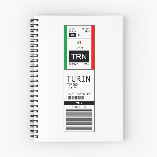 Item preview, Turin Torino TRN Italy International Airport Luggage Tag designed and sold by TravelCamel.