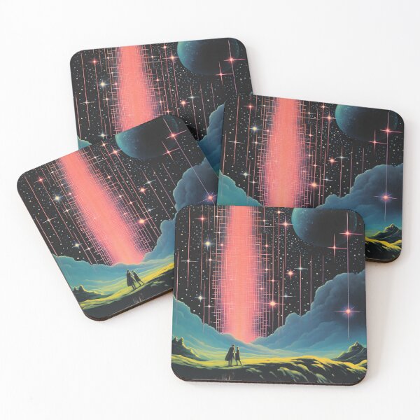 Item preview, Fairytale Cosmic Landscape and Night Starry Sky with Shining Stars designed and sold by Je-we.