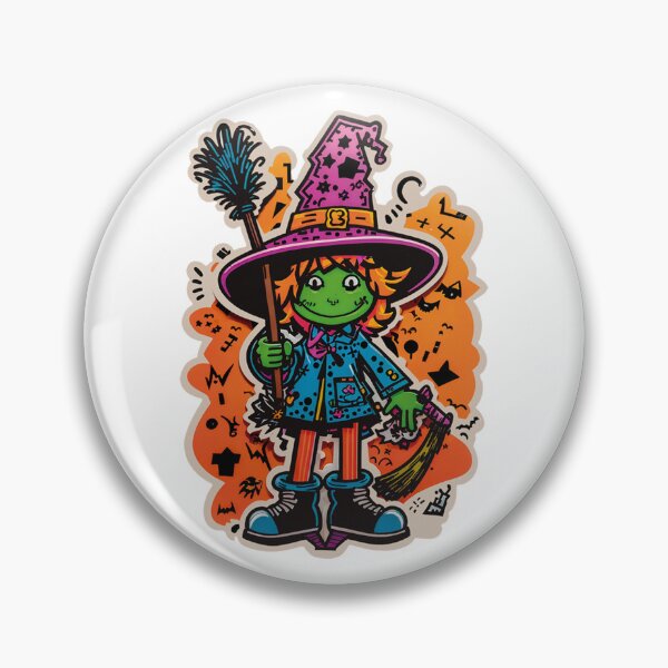 Item preview, Stylish Blue Witch Sticker designed and sold by spikesNprints.