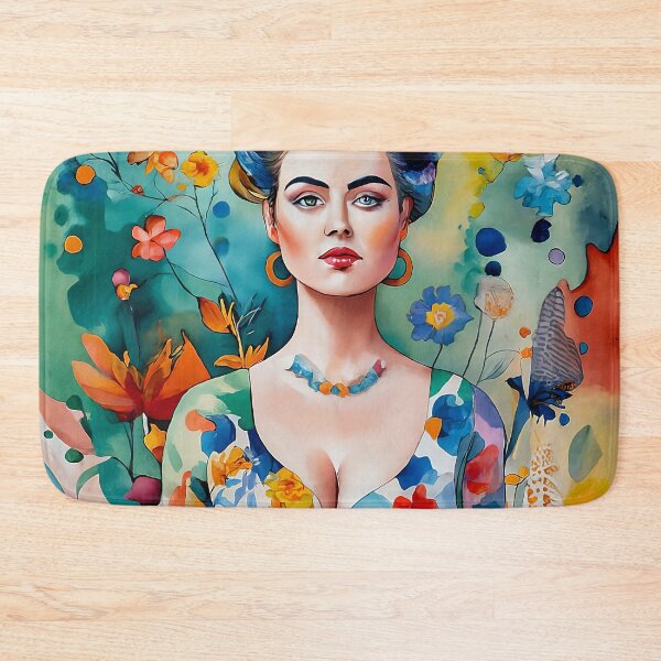 Item preview, Pretty woman wearing floral and deep neckline  designed and sold by Lefteris Betsis.