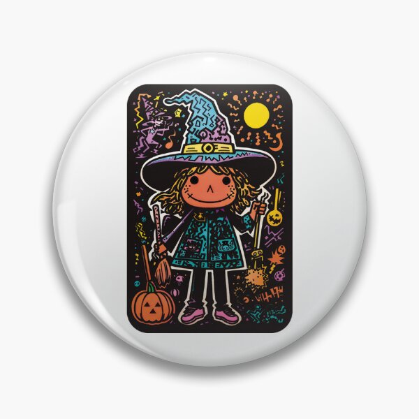 Item preview, Magical Orange Witch Sticker designed and sold by spikesNprints.