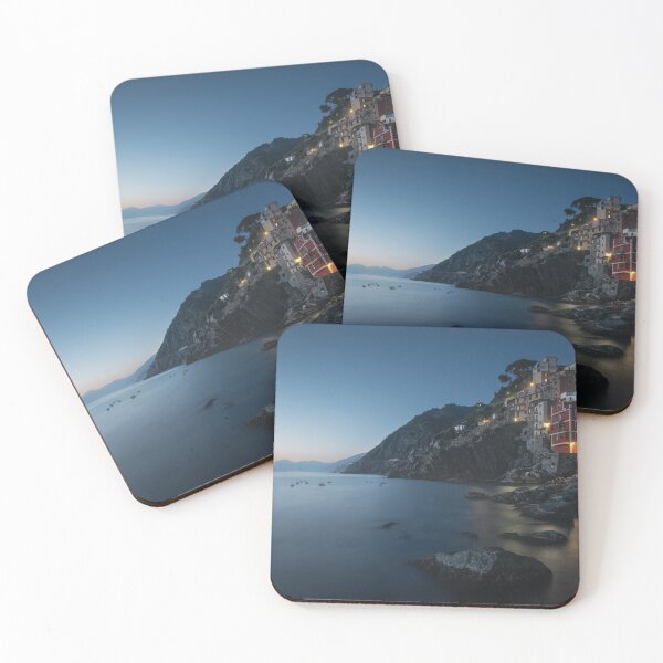 Item preview, Blue twilight over the fishing village of Riomaggiore. Cinque Terre designed and sold by Stefano Orazzini.