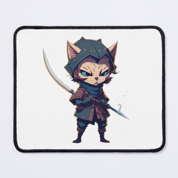 Item preview, Japanese Samurai Catana Cat Art - For Cat Lovers designed and sold by tharaka-merch.