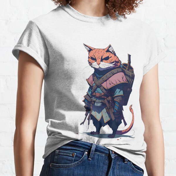 Japanese Samurai Catana Cat Art - cat lovers T-Shirt Classic T-Shirt