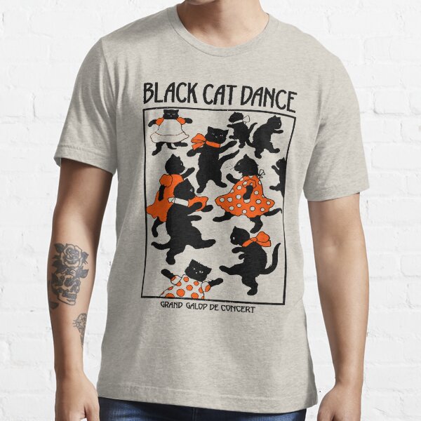 Item preview, Black Cat Dance Party, Charles Robinson Halloween Retro designed and sold by Pinkandfurryous.