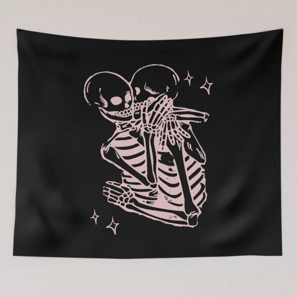 Item preview, Two Skeleton lovers kissing designed and sold by ElLocoMus.