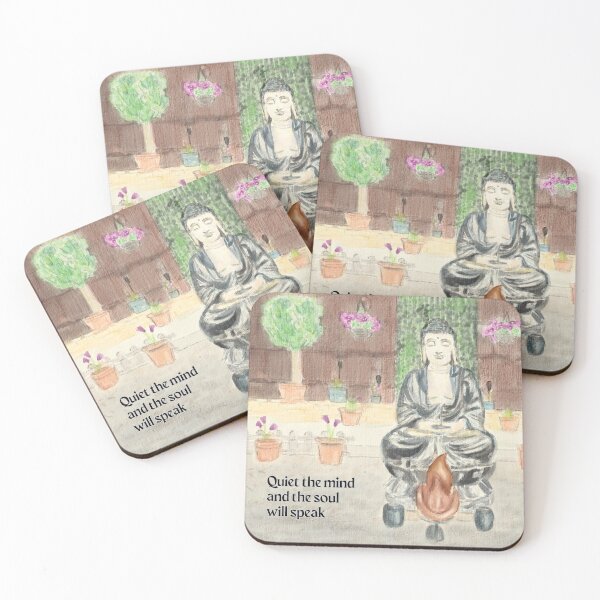 Item preview, Buddha watercolour - "Quiet the mind" designed and sold by bluechalice.