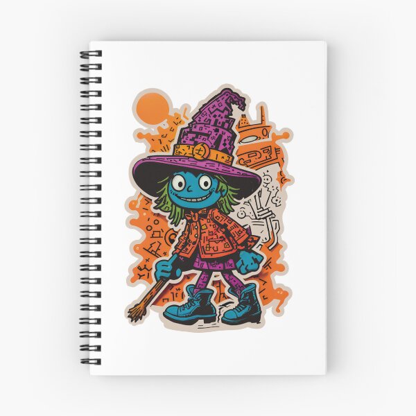 Item preview, Smiley Walking Witch Sticker designed and sold by spikesNprints.