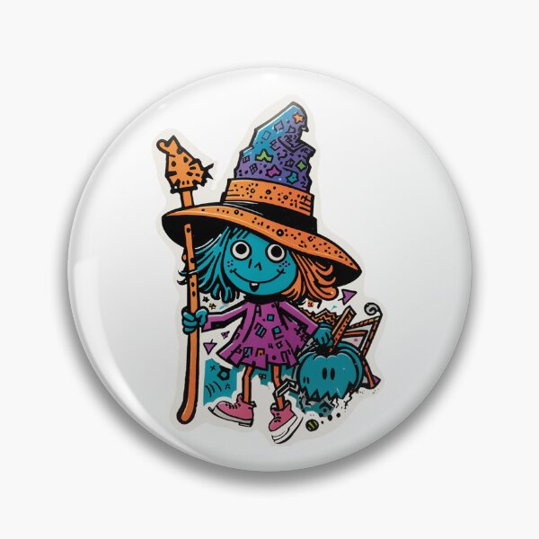 Item preview, Cute Blue Witch Sticker designed and sold by spikesNprints.