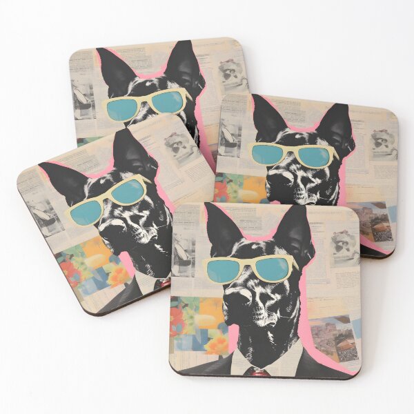 Item preview, Magazine Collage Style Image of Dog in Jacket and Glasses designed and sold by Je-we.