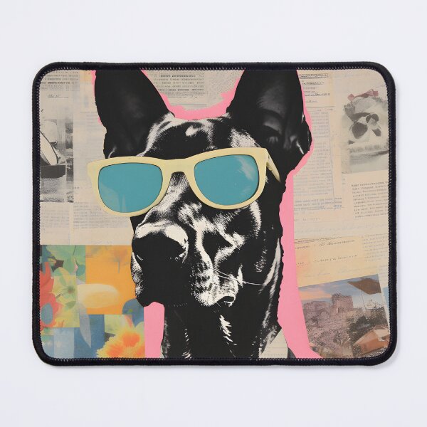 Item preview, Magazine Collage Style Image of Dog in Jacket and Glasses designed and sold by Je-we.