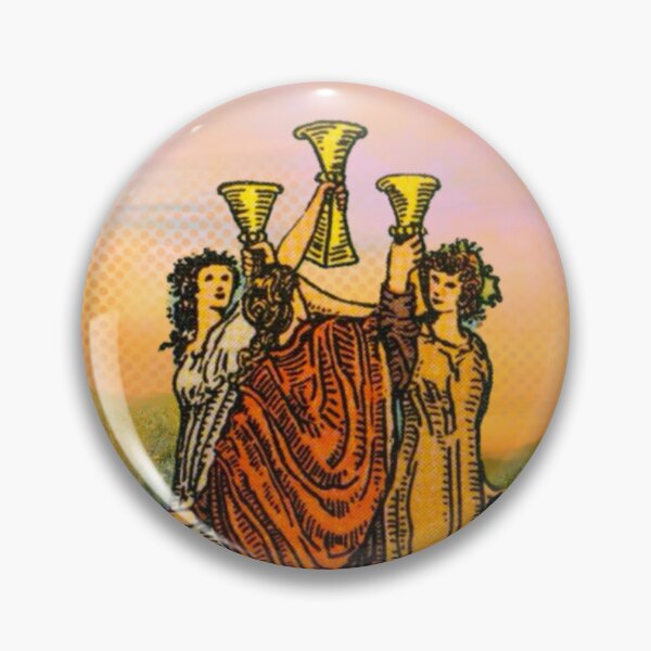 Item preview, Three of Cups Tarot Card designed and sold by The Art Occultist.