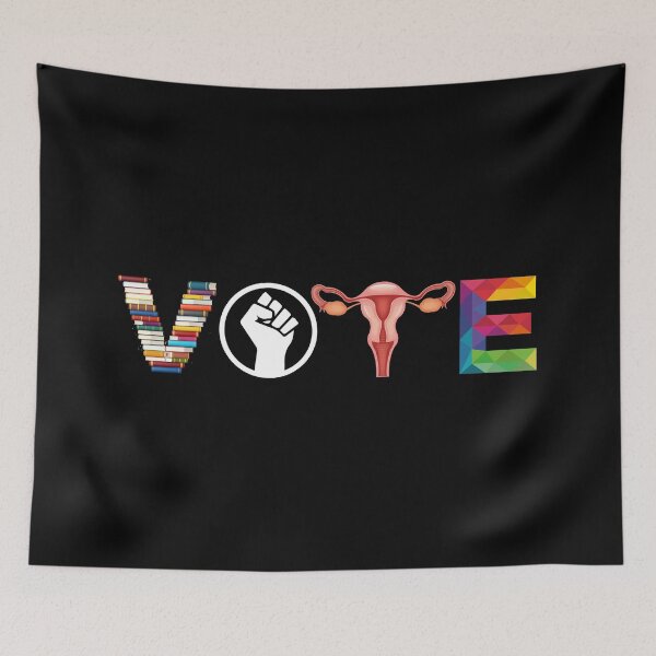 Aperçu de l'œuvre Vote, Banned Books, Reproductive Rights, BLM, LGBTQ, Progress, Political Activism. créée et vendue par tomrothster.