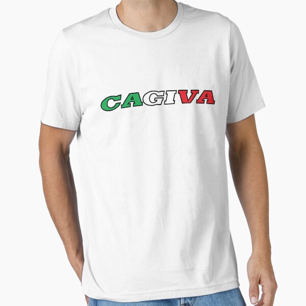 Vista previa del artículo con la obra «Logo de Cagiva texto verde blanco rojo italiano», diseñado y vendido por cagivaelefant.