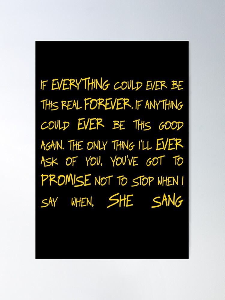 Love these lyrics but not thus design Foo Fighters song lyric art, Everlong  song lyric