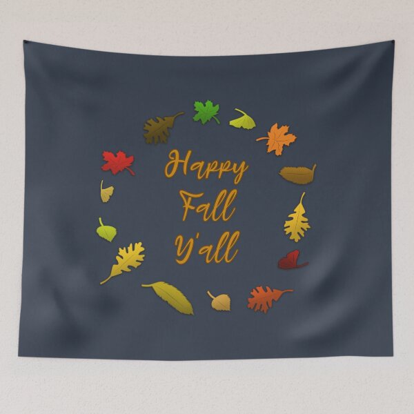 Item preview, Happy Fall Y'all (Blue) designed and sold by mxminty.