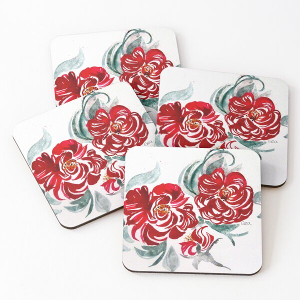 Item preview, Red Roses watercolour  designed and sold by Gea Austen.