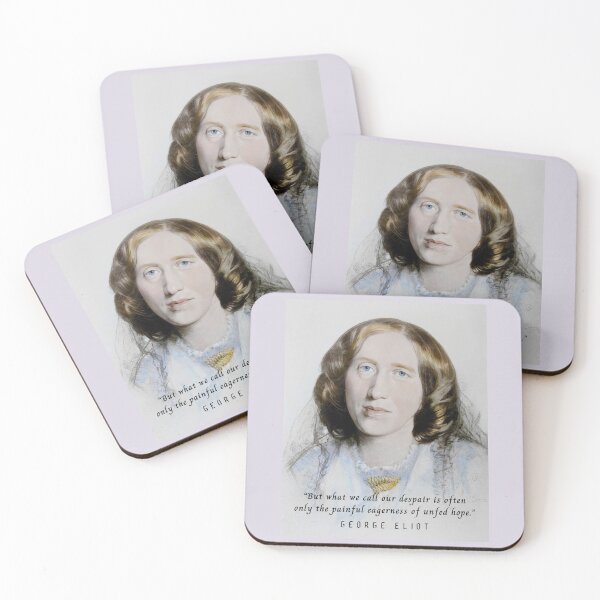 Item preview, George Eliot portrait and quote:  But what we call our despair is often only the painful eagerness of unfed hope. designed and sold by artbleed.
