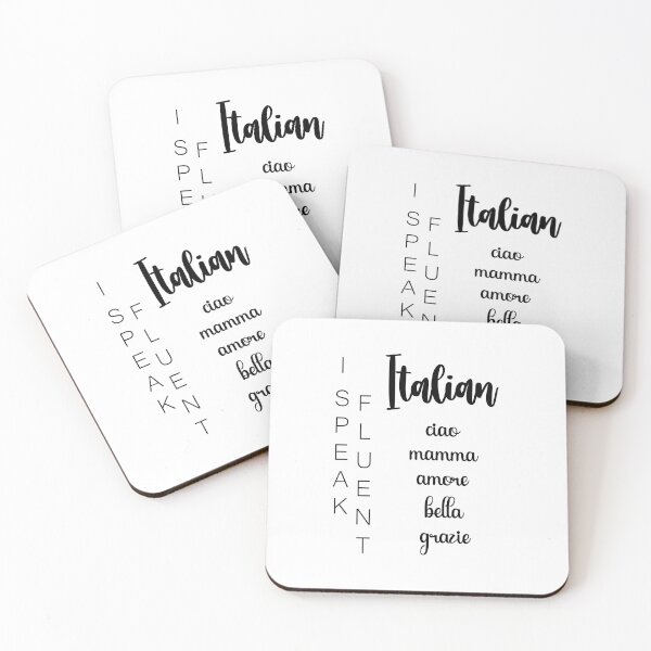 Item preview, I Speak Fluent Italian... ciao mamma amore bella grazie designed and sold by EmeraldeaArt.