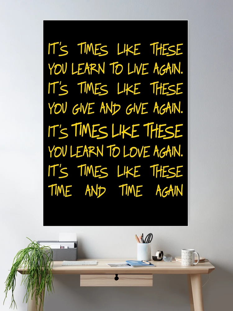 Foo Fighters Times Like These Heart Song Lyric Music Wall Art