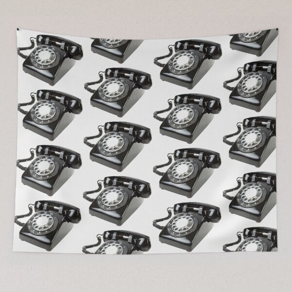 Item preview, Vintage Black Rotary Telephone designed and sold by PopFanShop!.