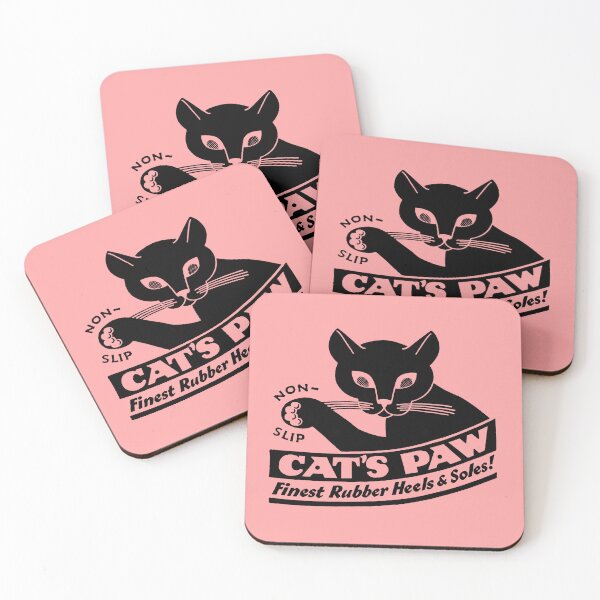 Item preview, CAT'S PAW - FINEST RUBBER HEELS AND SOLES - cat themed ad designed and sold by ThrowbackAds.