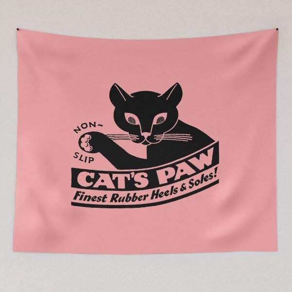 Item preview, CAT'S PAW - FINEST RUBBER HEELS AND SOLES - cat themed ad designed and sold by ThrowbackAds.