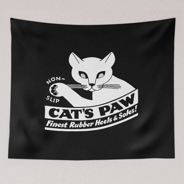 Item preview, CAT'S PAW - FINEST RUBBER HEELS AND SOLES - cat themed ad designed and sold by ThrowbackAds.