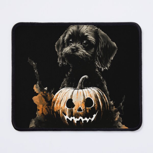 Item preview, Cute High Quality Halloween Dog with a Pumpkin designed and sold by WooshiArt.
